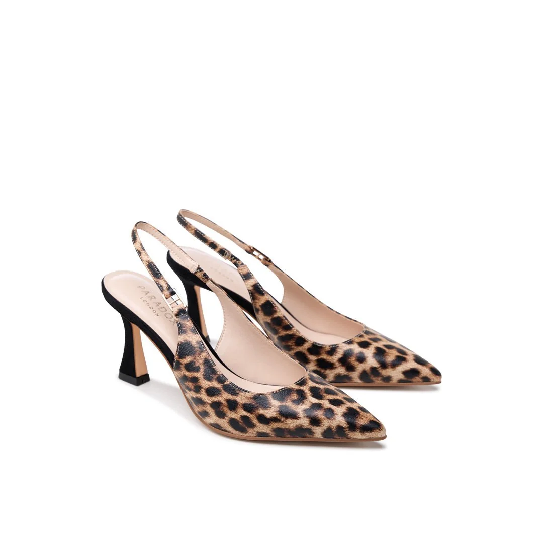 Chantelle Flared Slingback Heels - Image 5