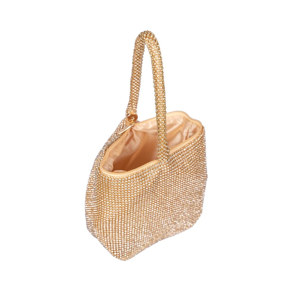 Dua Diamante Gold Pouch Handbag - Image 4