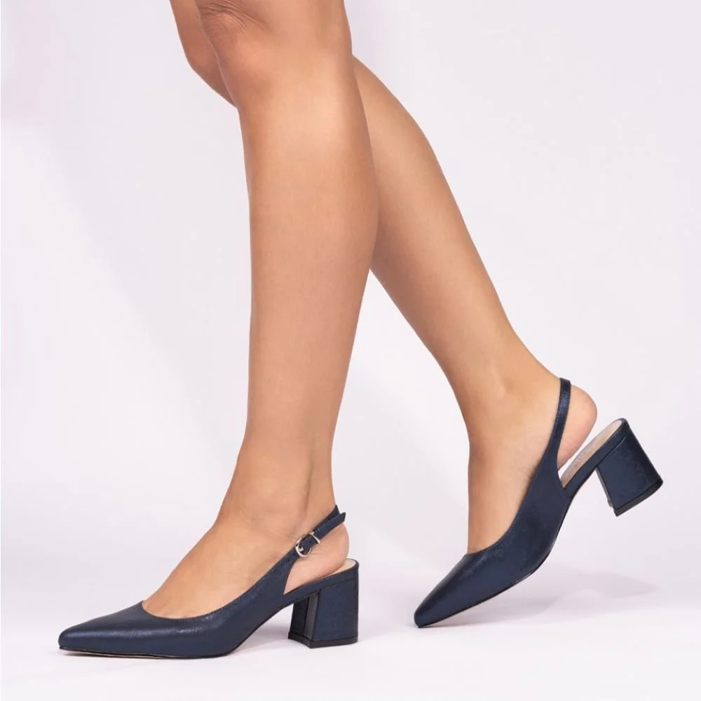 Flynn Wide Fit Slingback Court Shoe - Image 3