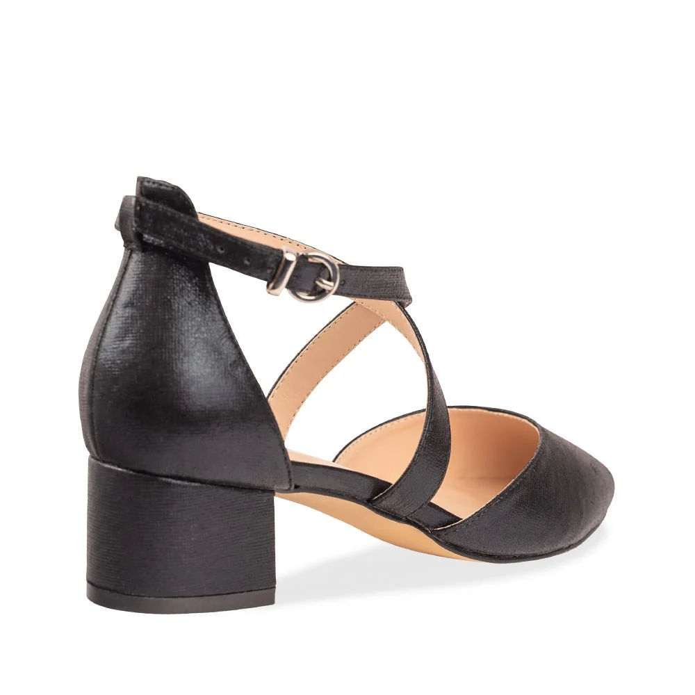 Fran Wide Fit Low Block Heel Sandal - Image 5