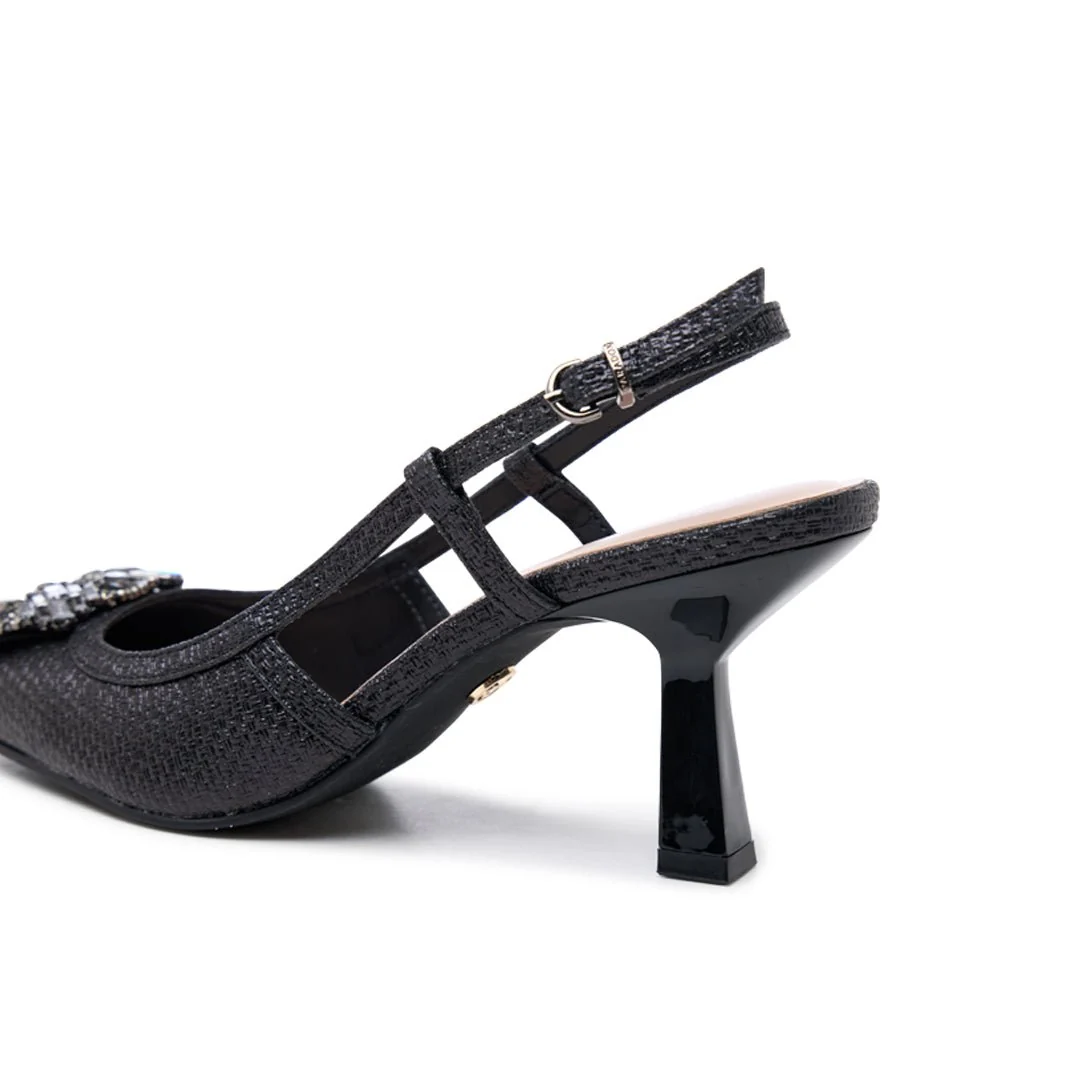 Tara Flared Slingback Heels - Image 6